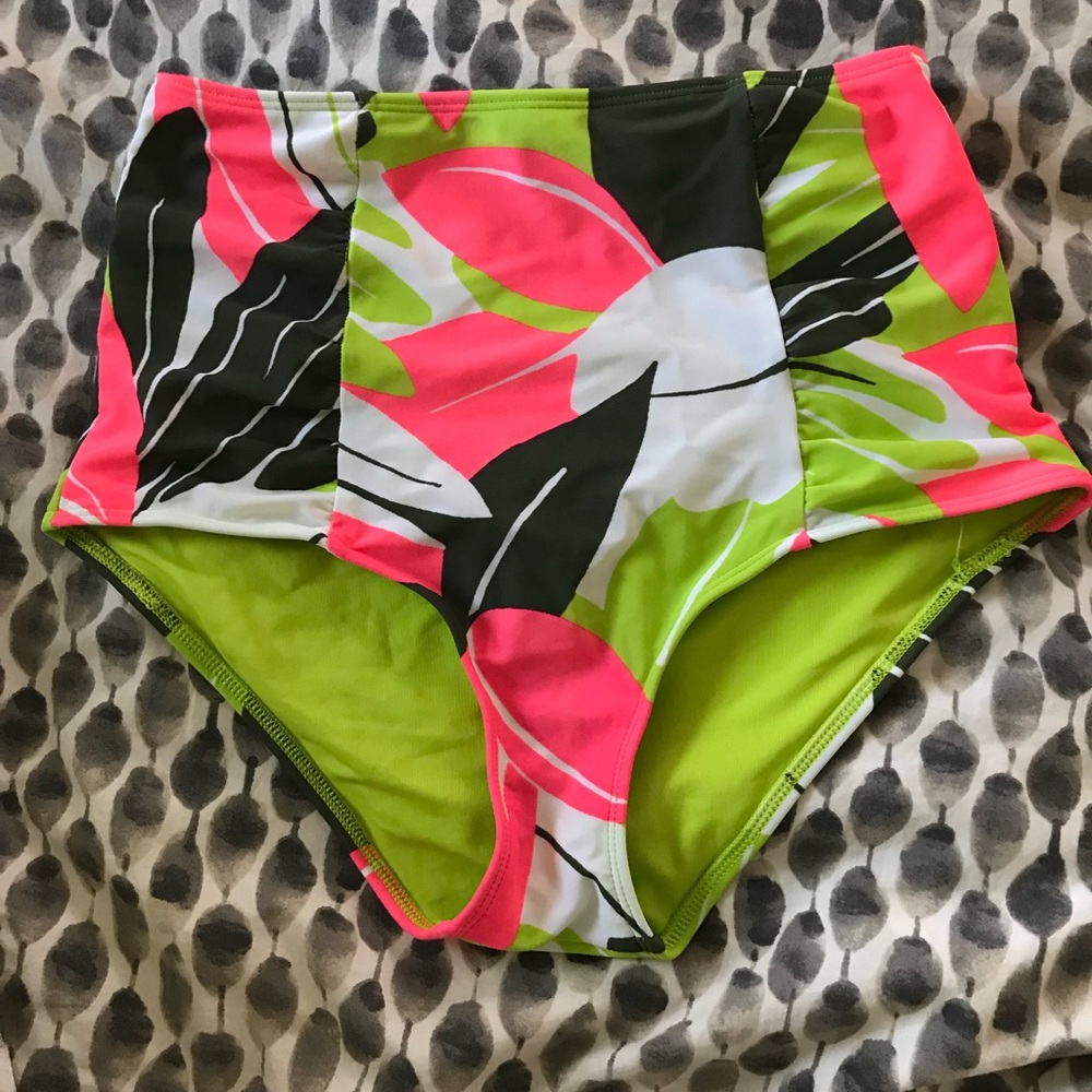 Aerie High Waisted Tropical Swim Bottom